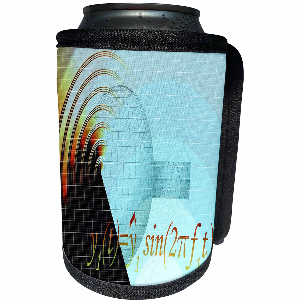 3dRose Florene - Numbers Symbols And Sayings - Print of Abstract Science Design - Can Cooler Bottle Wrap (cc_204102)