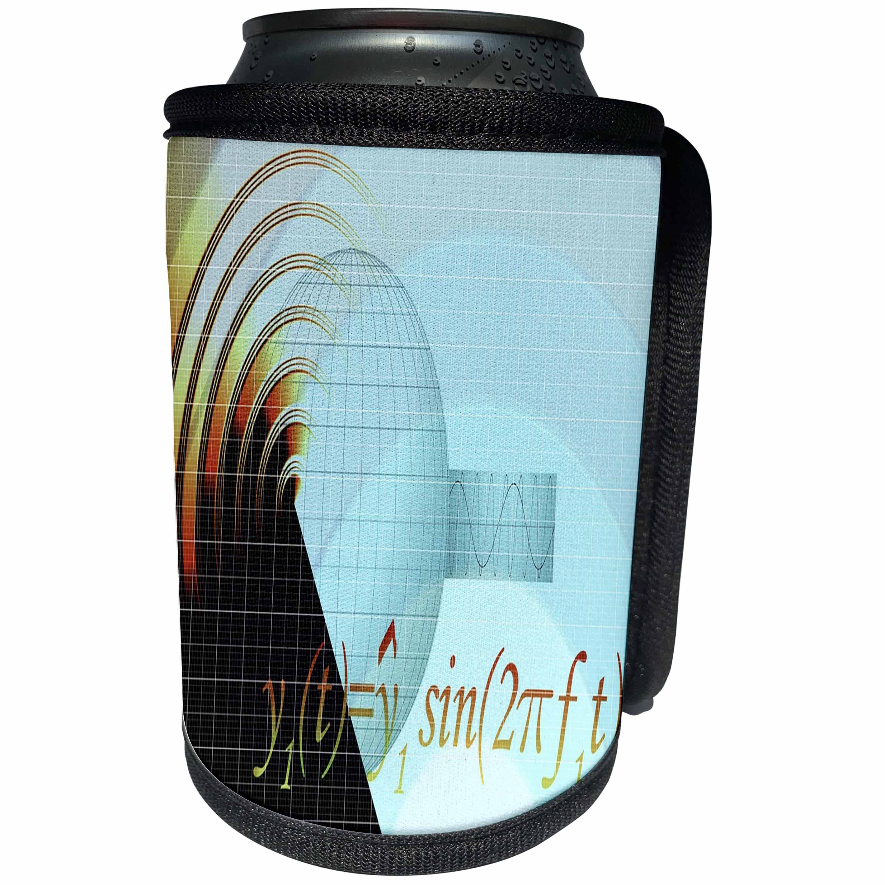 3dRose Florene - Numbers Symbols And Sayings - Print of Abstract Science Design - Can Cooler Bottle Wrap (cc_204102)