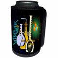 3dRose Florene - Numbers Symbols And Sayings - Print of Science Setup with Flask And Equations - Can Cooler Bottle Wrap (cc_204103)