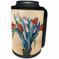 3dRose Florene - Monet Vintage Art - Print of Monet Painting Vase Of Tulips - Can Cooler Bottle Wrap (cc_204112)