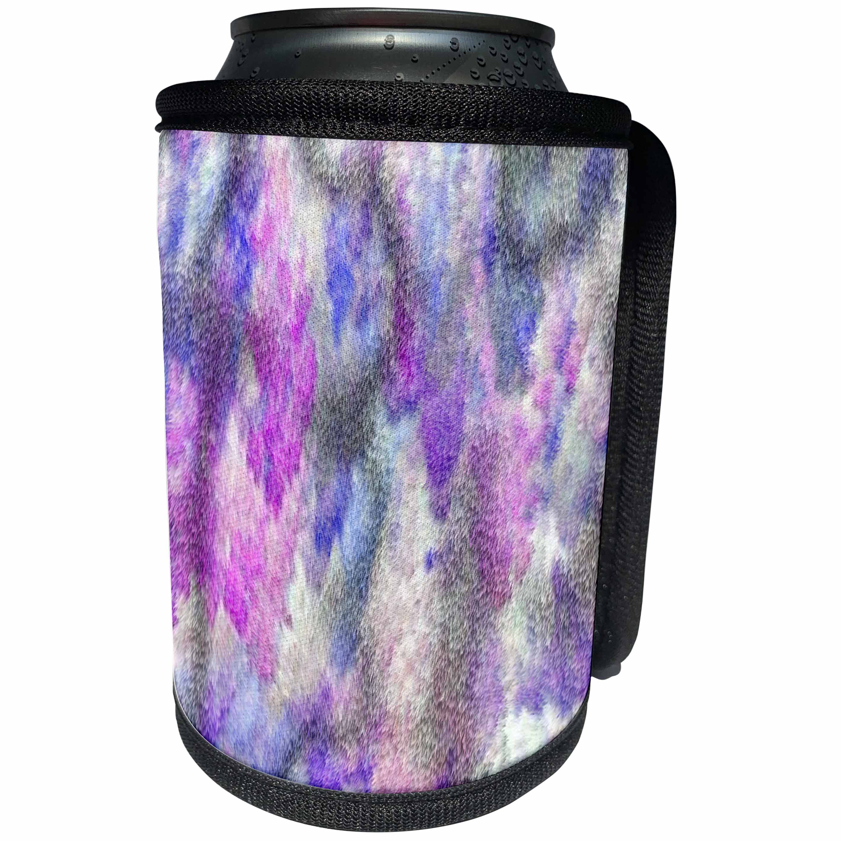 3dRose Yves Creations Abstract - Delicate Purple Marble print - Can Cooler Bottle Wrap (cc_20624)