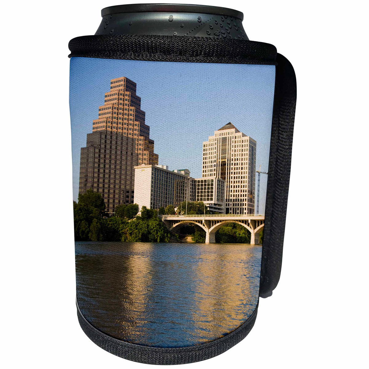 3dRose Danita Delimont - Texas - USA, Austin, Texas, ducks on Lady Bird Lake, Colorado River. - Can Cooler Bottle Wrap (cc_206266)