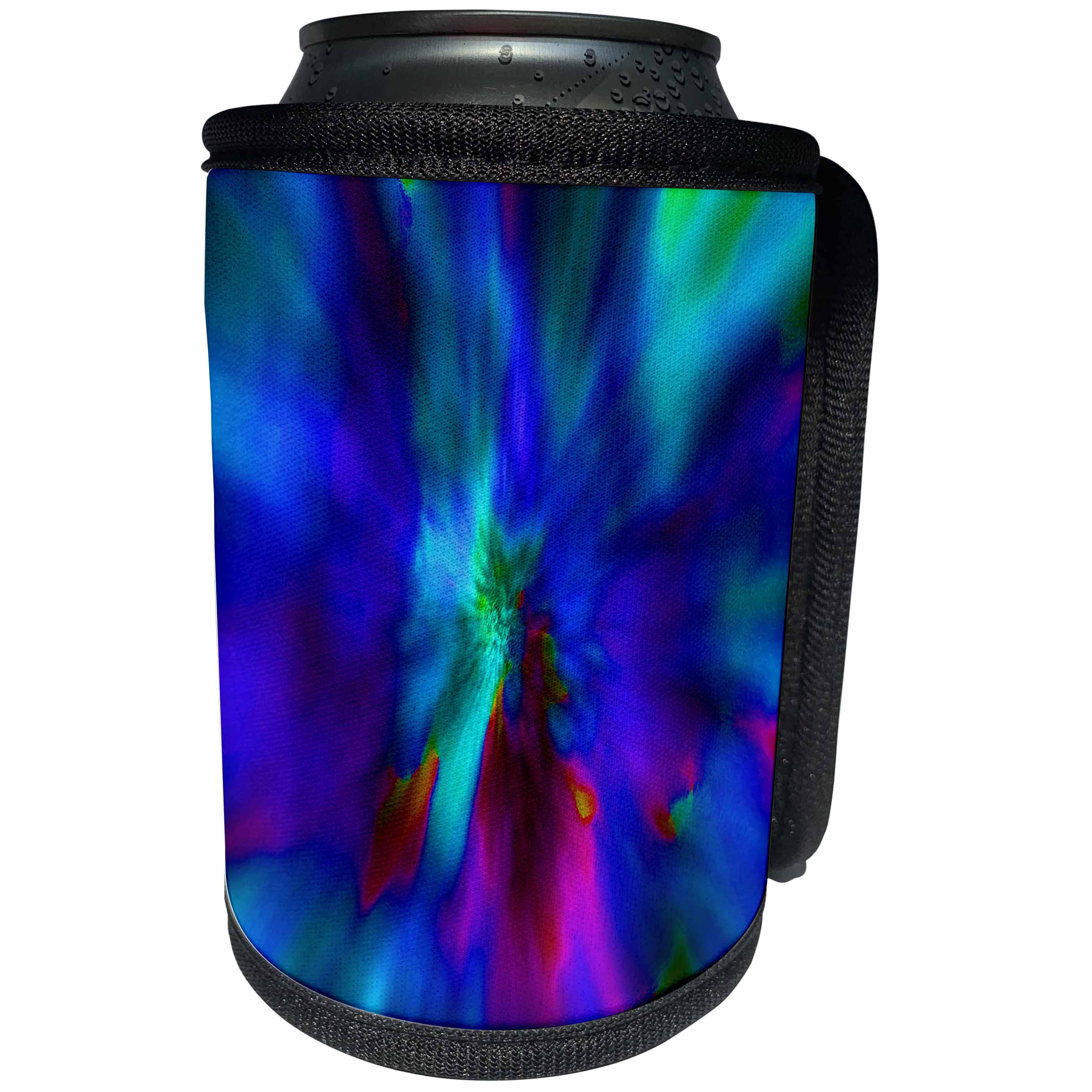 3dRose Yves Creations Abstract - Blue Sonic Boom - Can Cooler Bottle Wrap (cc_20628)