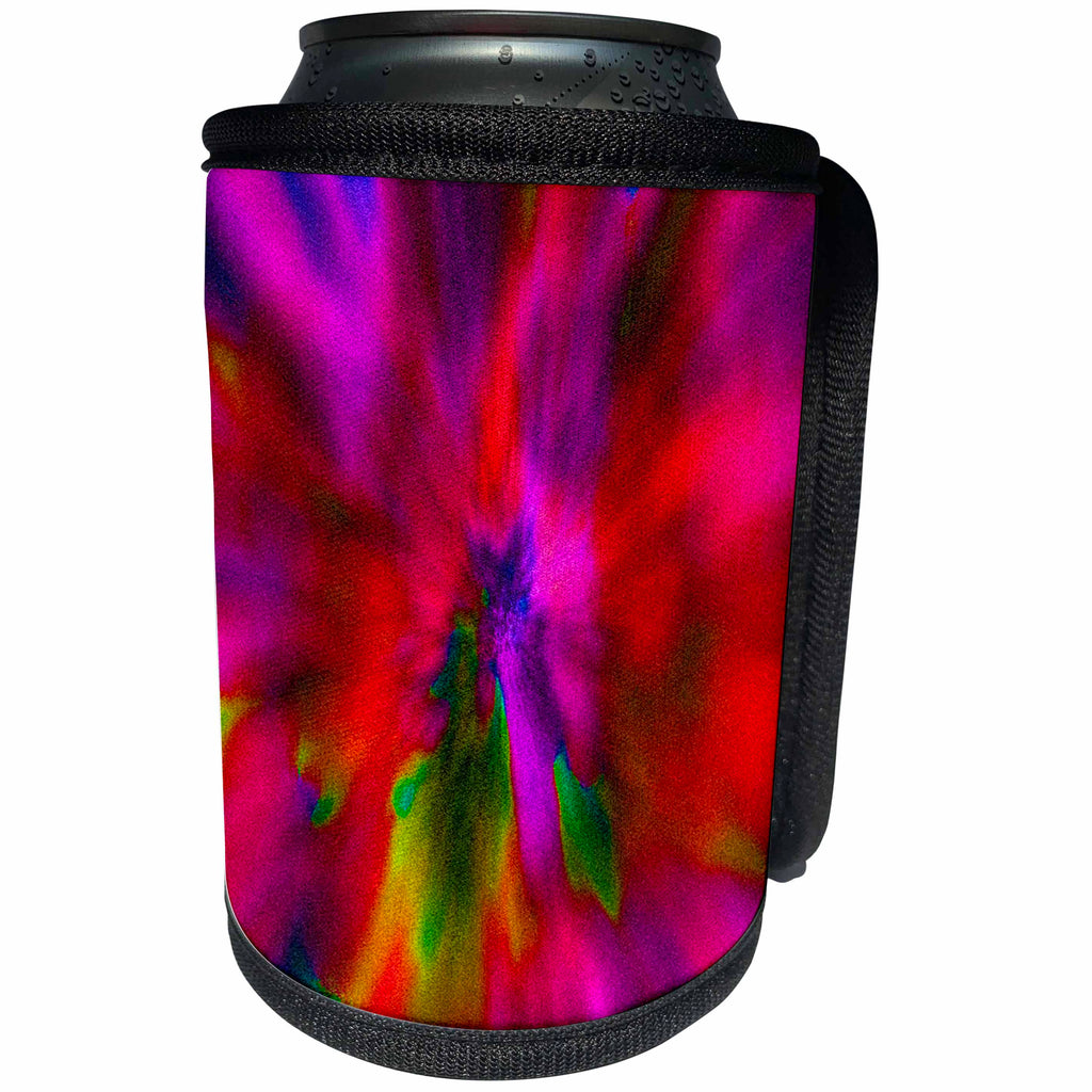 3dRose Yves Creations Abstract - Pink Red Sonic Boom - Can Cooler Bottle Wrap (cc_20629)