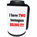 3dRose BrooklynMeme Sayings - I have two teenagers, bring it - Can Cooler Bottle Wrap (cc_212162)