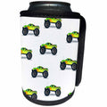 3dRose Florene - Décor III - Print of Cute Monster Trucks Repeat Pattern - Can Cooler Bottle Wrap (cc_212610)