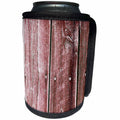 3dRose Florene - Designer Textures III - Print of Vintage Red Country Barn Side - Can Cooler Bottle Wrap (cc_212611)