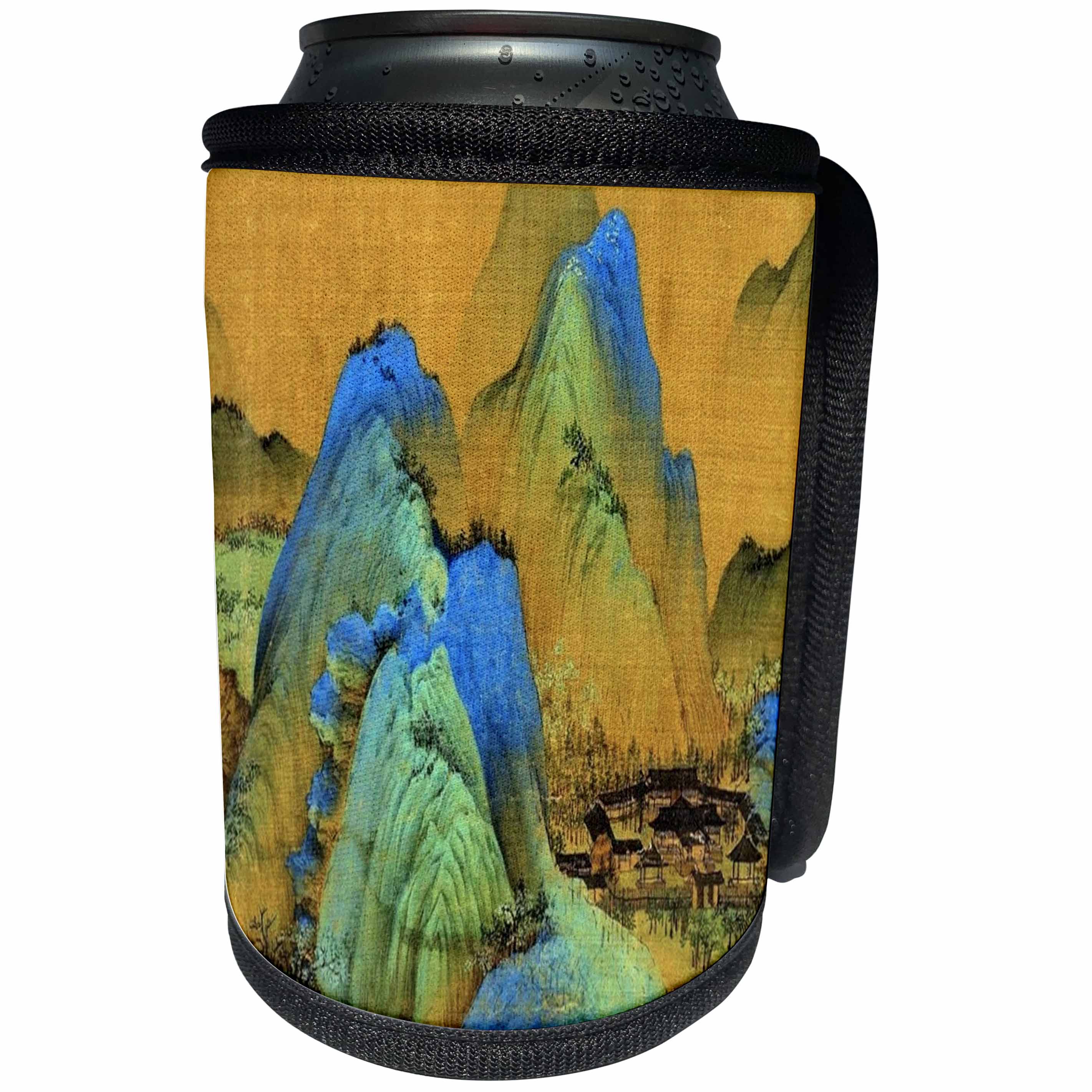 3dRose Florene - Chinese Vintage Art - Print of Chinese Mountain Art Song Dynasty - Can Cooler Bottle Wrap (cc_212615)
