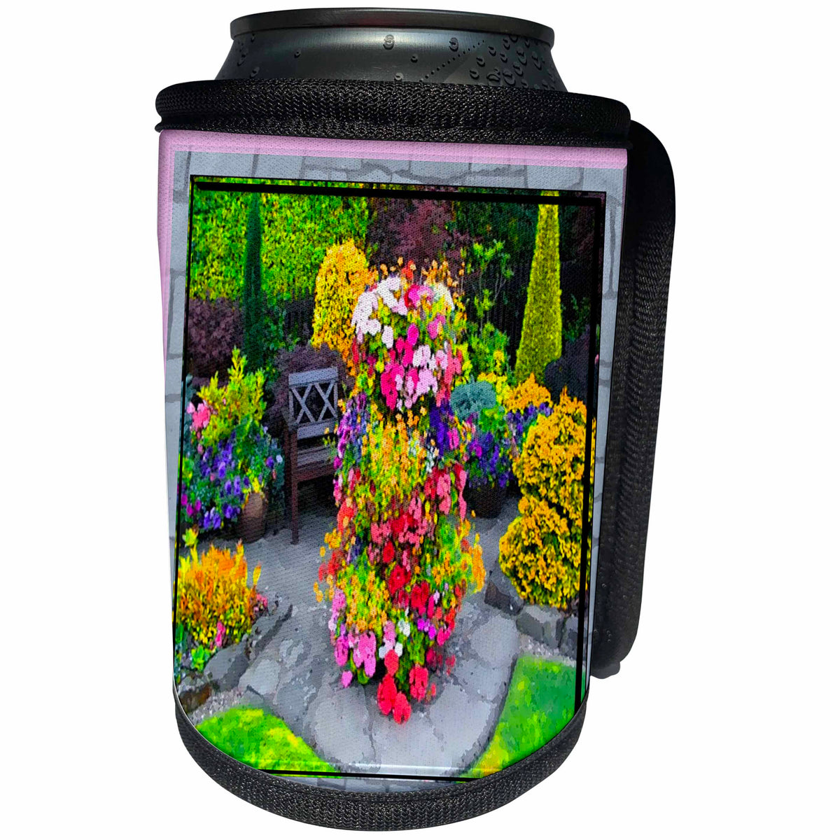 3dRose Susan Brown Designs Nature Themes - Fragrant English Garden - Can Cooler Bottle Wrap (cc_21262)