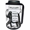 3dRose Florene - Vintage Animal Posters - Print of Vintage Elephant Ad in Black And White - Can Cooler Bottle Wrap (cc_212620)