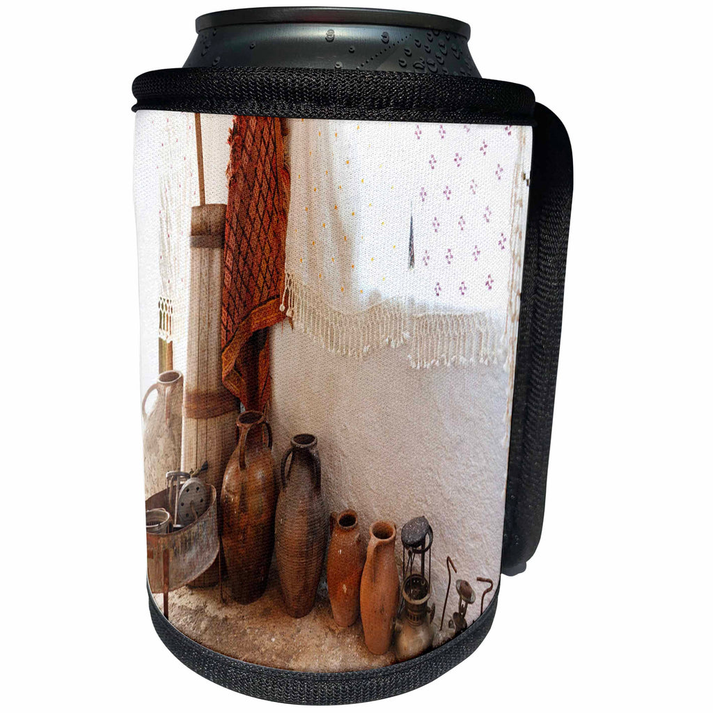 3dRose Florene - Country Living - Print of Vintage Country Crockery - Can Cooler Bottle Wrap (cc_212637)