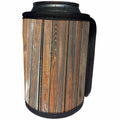 3dRose Florene - Textures III - Print of Aged Oak Wood Fence - Can Cooler Bottle Wrap (cc_212644)