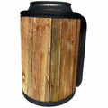 3dRose Florene - Textures III - Print of Light Wood Fence - Can Cooler Bottle Wrap (cc_212645)