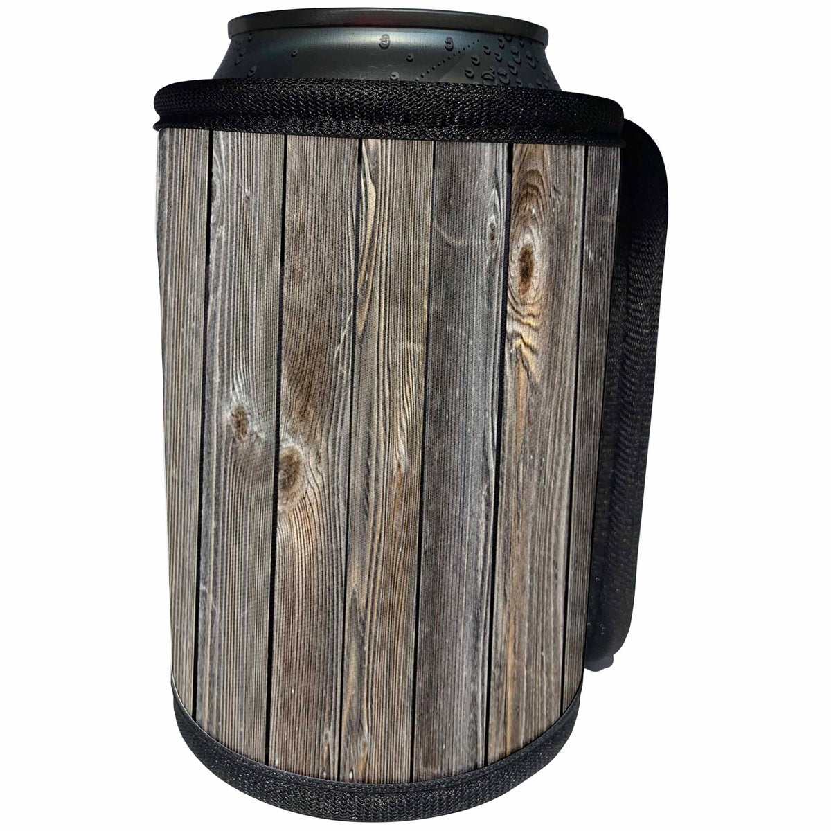 3dRose Florene - Textures III - Print of Old Weathered Wood - Can Cooler Bottle Wrap (cc_212647)