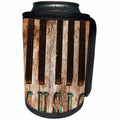 3dRose Florene - Grunge - Print of Piano Keys With Word Music In Grunge - Can Cooler Bottle Wrap (cc_212652)