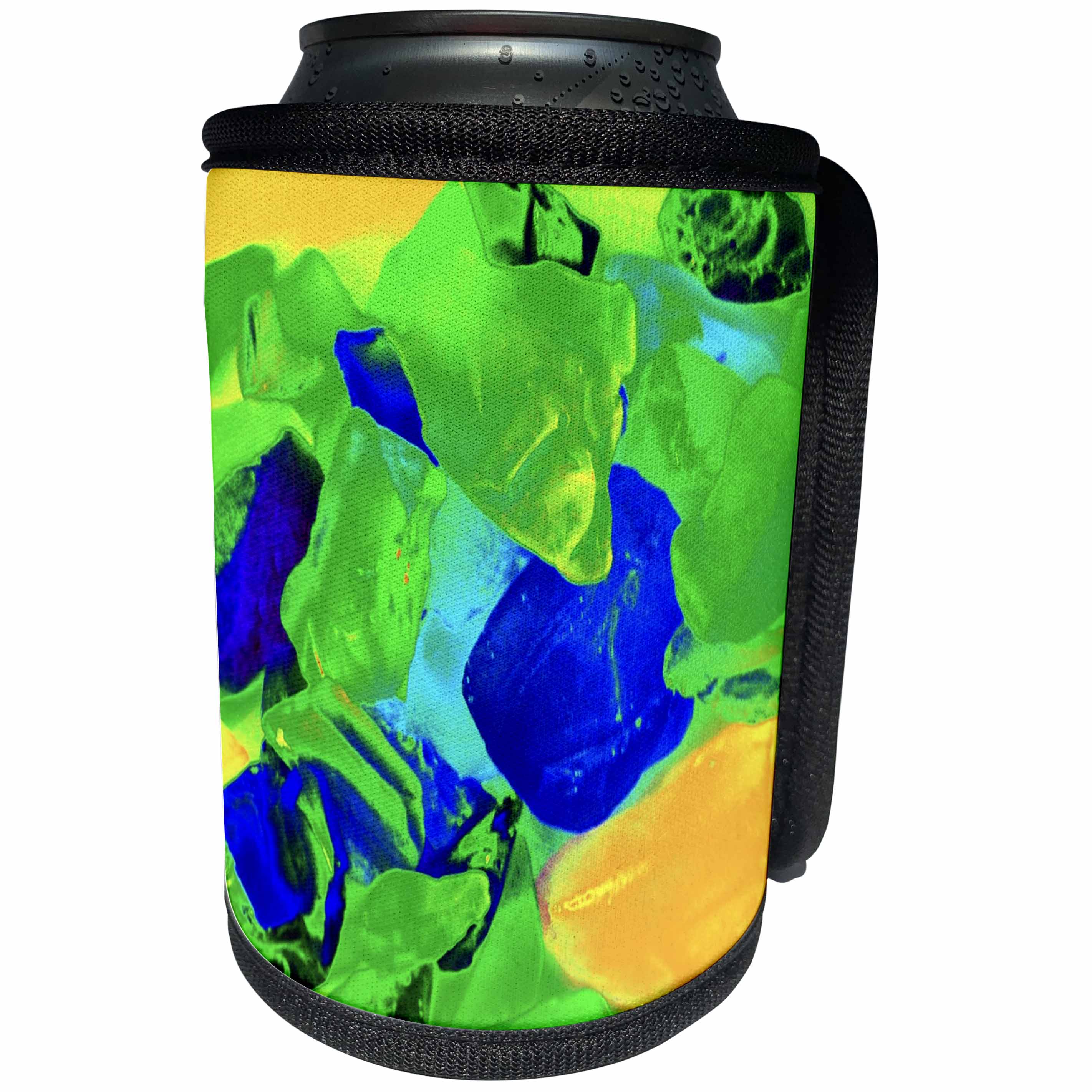 3dRose Florene - Neon Art - Print of Neon Sea Glass - Can Cooler Bottle Wrap (cc_212659)