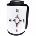 3dRose Florene - Nautical Décor - Print of Clear Red Compass On White - Can Cooler Bottle Wrap (cc_212667)