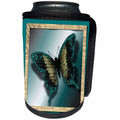 3dRose Susan Brown Designs Butterfly Themes - Glitter Butterfly - Can Cooler Bottle Wrap (cc_21267)