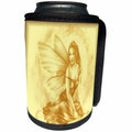3dRose Susan Brown Designs Angels or Fairy Themes - Golden Fairy - Can Cooler Bottle Wrap (cc_21268)