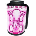 3dRose Spiritual Awakenings-Animals - Dare to dream pink elephant and cupcake art - Can Cooler Bottle Wrap (cc_214637)