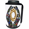 3dRose Spiritual Awakenings-Sayings and Slogans - Motivational cupped hands with sayings and spiral chain - Can Cooler Bottle Wrap (cc_214648)