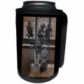 3dRose mimulux Dark Art - Nature Morte stillife skull animal roses black and white grunge grey deerskull dried roses darkart - Can Cooler Bottle Wrap (cc_21465)