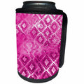 3dRose Florene Digital Contemporary - Hot Pink Matchstick - Can Cooler Bottle Wrap (cc_21528)