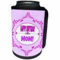 3dRose RinaPiro - Birthday Quotes - Happy Birthday Mom. Popular design. Pink. - Can Cooler Bottle Wrap (cc_218209)