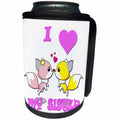 3dRose RinaPiro - Love Quotes - I love my sister. Popular saying. - Can Cooler Bottle Wrap (cc_218224)