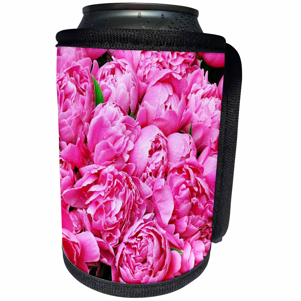 3dRose RinaPiro - Flowers - Pink Peonies. Popular image. - Can Cooler Bottle Wrap (cc_218231)