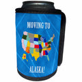 3dRose Beverly Turner Moving to - United States Map, Moving to Alaska, Heart and Car with Luggage - Can Cooler Bottle Wrap (cc_218273)