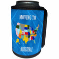 3dRose Beverly Turner Moving to - United States Map, Moving to Arizona, Heart and Car with Luggage - Can Cooler Bottle Wrap (cc_218278)