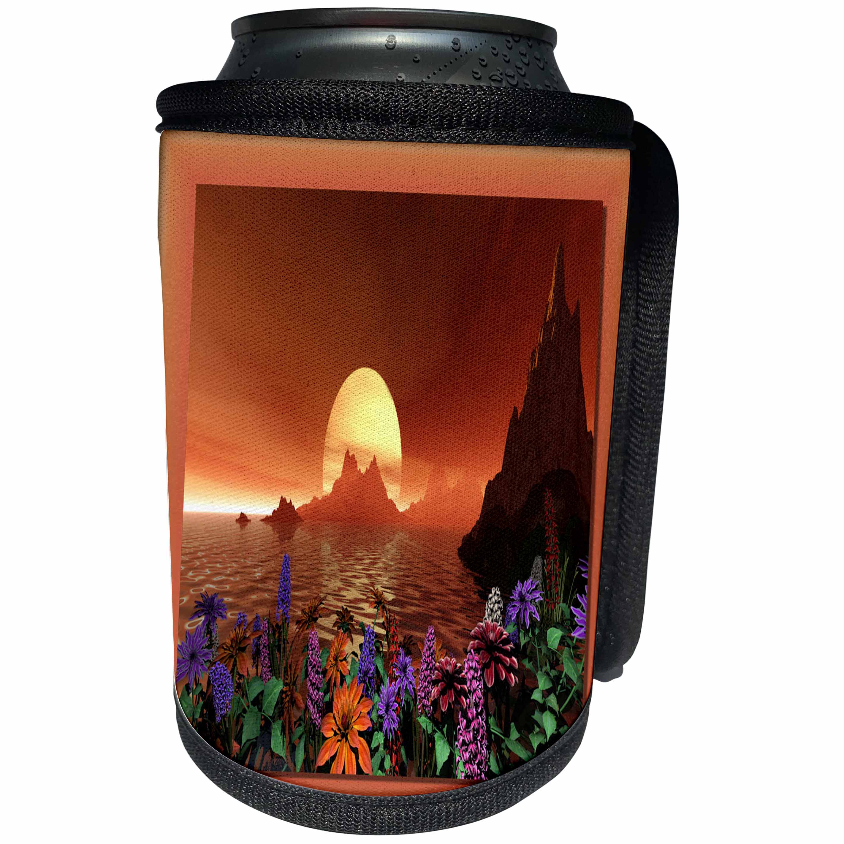 3dRose Susan Brown Designs General Themes - Beautiful Tropical Scene - Can Cooler Bottle Wrap (cc_21930)