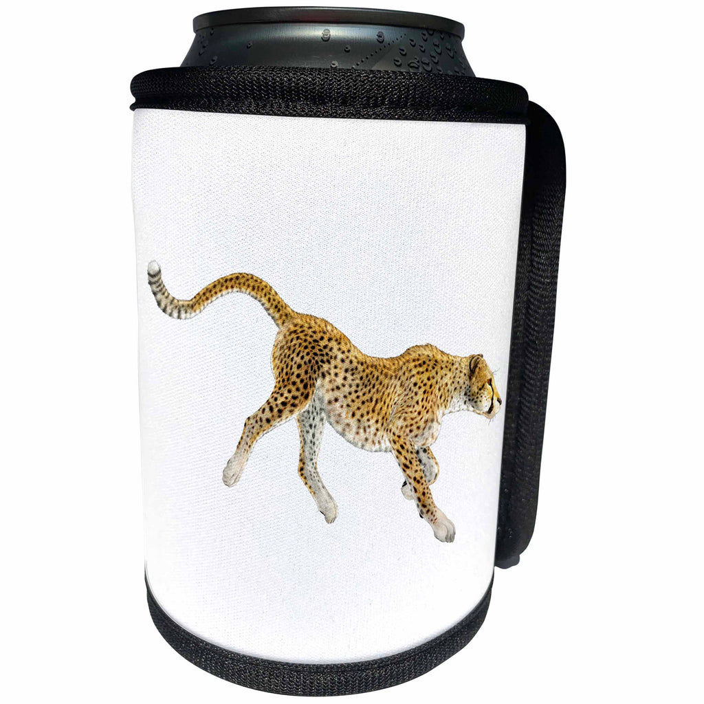 3dRose Boehm Graphics Animal - Print of Cheetah Loping - Can Cooler Bottle Wrap (cc_220935)