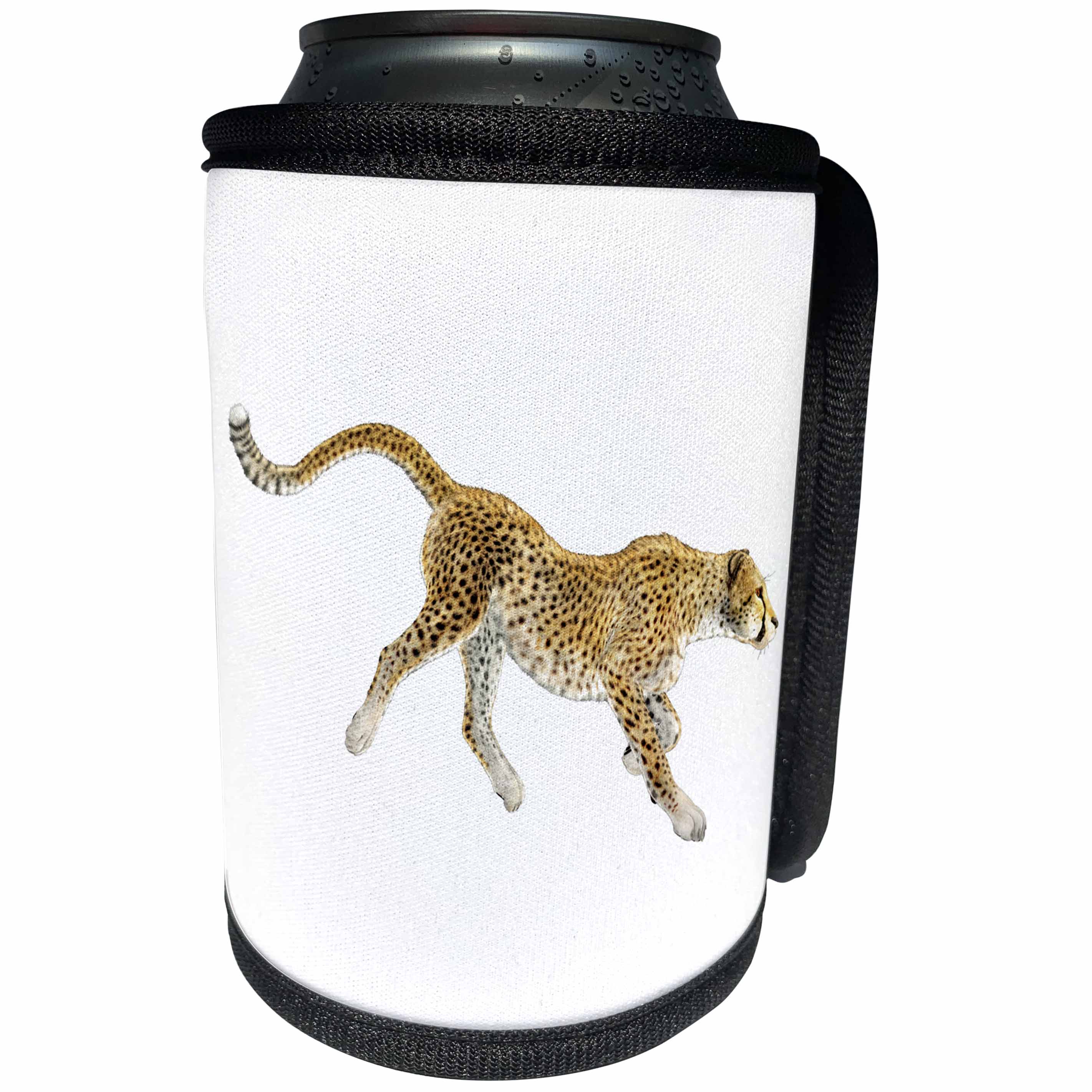 3dRose Boehm Graphics Animal - Print of Cheetah Loping - Can Cooler Bottle Wrap (cc_220935)