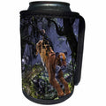 3dRose Boehm Graphics Animal - Tiger in The Night Forest - Can Cooler Bottle Wrap (cc_220941)