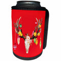 3dRose TNMGraphics Christmas - Cow skull Christmas - Can Cooler Bottle Wrap (cc_221370)