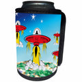 3dRose TNMGraphics Sci Fi - Flying Saucer Lift Off - Can Cooler Bottle Wrap (cc_221376)