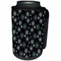 3dRose TNMGraphics Winter - Snowflakes on Black - Can Cooler Bottle Wrap (cc_221385)