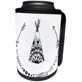 3dRose TNMGraphics Old West - Teepee With Arrow Curved Frame - Can Cooler Bottle Wrap (cc_221393)