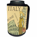 3dRose TNMGraphics Italian - Vintage Woman in Italy - Can Cooler Bottle Wrap (cc_221394)