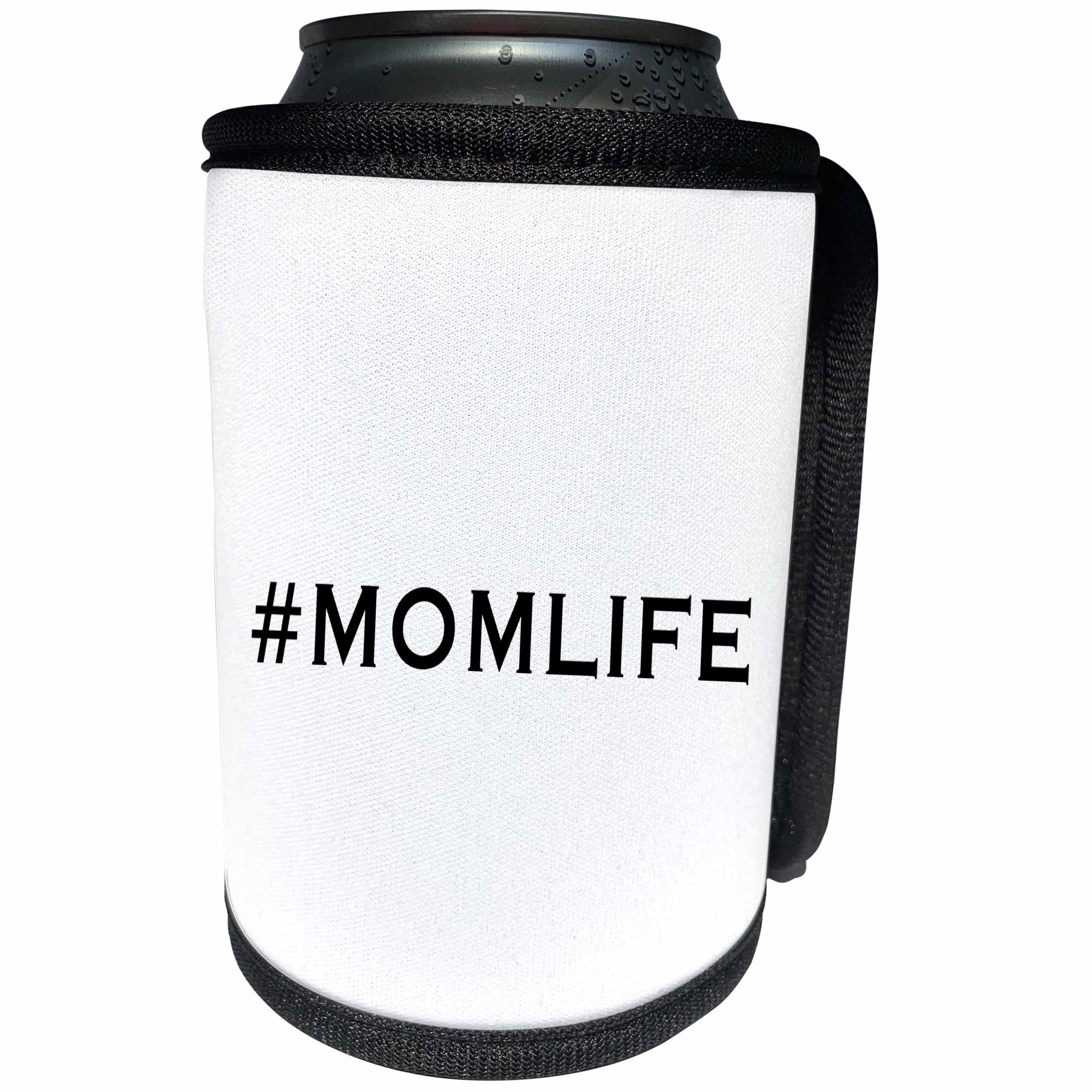 3dRose Tory Anne Collections Quotes - PRINT OF #MOMLIFE - Can Cooler Bottle Wrap (cc_221407)
