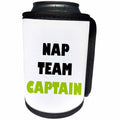 3dRose Tory Anne Collections Quotes - NAP TEAM CAPTAIN LIME GREEN - Can Cooler Bottle Wrap (cc_221411)