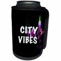 3dRose Tory Anne Collections Art - CITY VIBES BLURRY COLORFUL NYC BACKGROUND - Can Cooler Bottle Wrap (cc_221417)