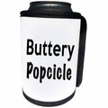 3dRose Tory Anne Collections Quirky Quotes - PRINT OF SAYING BUTTERY POPSICLE - Can Cooler Bottle Wrap (cc_221423)