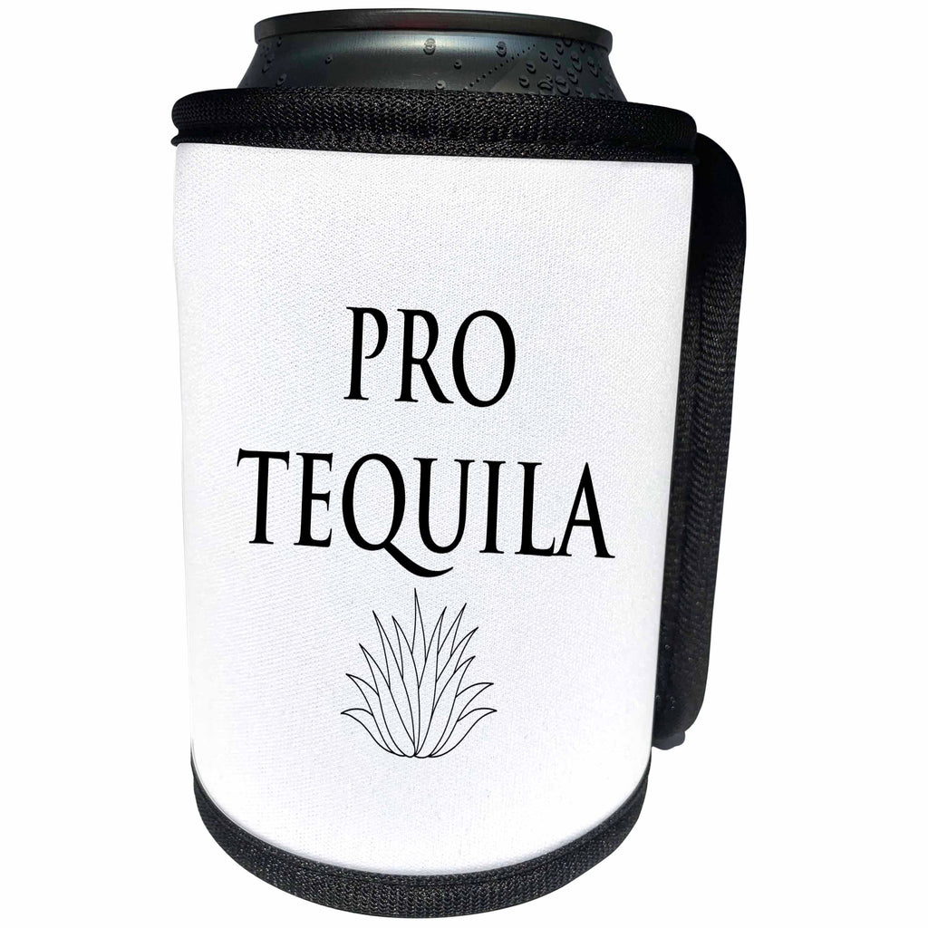 3dRose Tory Anne Collections Quotes - PRINT OF SAYING PRO TEQUILA - Can Cooler Bottle Wrap (cc_221435)