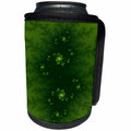 3dRose Henrik Lehnerer Designs - Illustrations - Fractal background image with green colors. - Can Cooler Bottle Wrap (cc_221447)