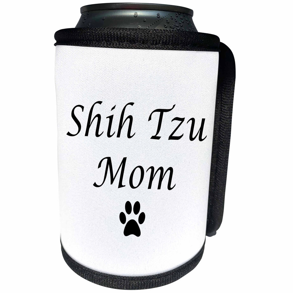 3dRose Tory Anne Collections Quotes - SHIH TZU MOM - Can Cooler Bottle Wrap (cc_222212)