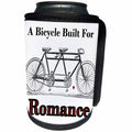 3dRose Anne Marie Baugh - Bicycles - Bicycle Built For Two Design With Heart - Can Cooler Bottle Wrap (cc_222402)