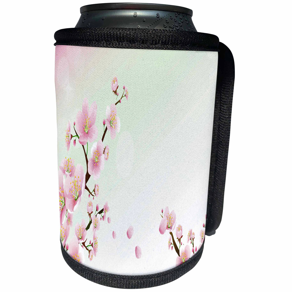 3dRose Anne Marie Baugh - Flowers - Two Pretty Sprigs Of Cherry Blossoms - Can Cooler Bottle Wrap (cc_222425)